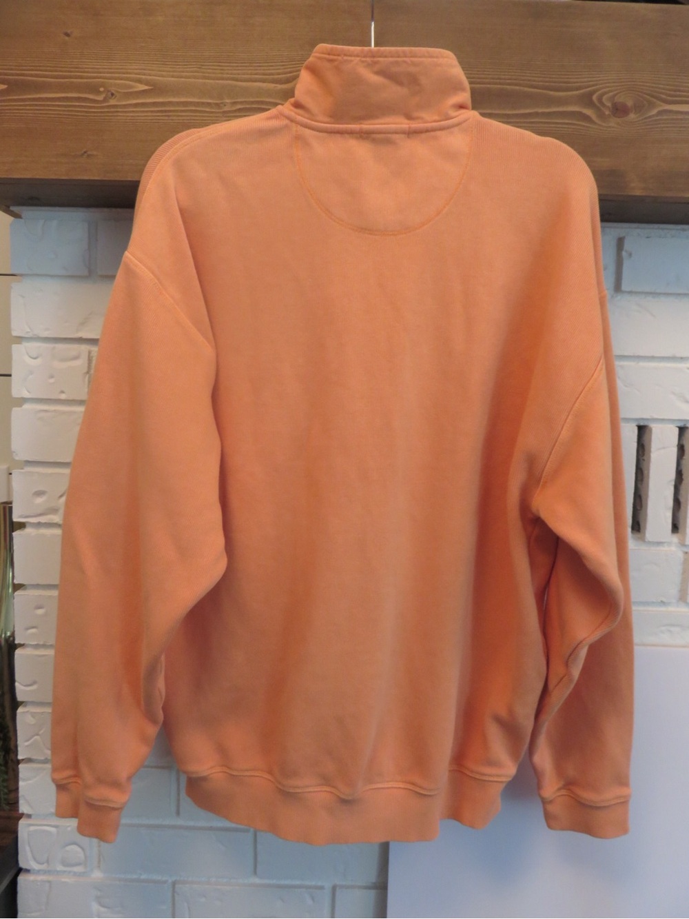 Tommy Bahama 100% Cotton Relax Marlin 1/4 Zip Sweatshirt Peach Men’s Medium - Picture 8 of 14